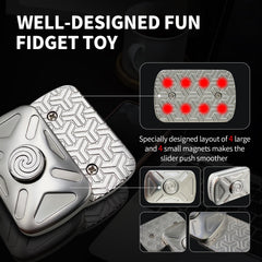 KOMO EDC Vortex magnetic slider detail in silver