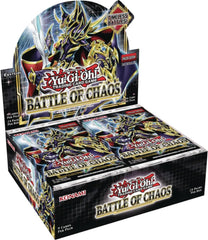 Konami Battle of Chaos booster box front view for Yu-Gi-Oh collectors and openings