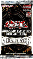 KONAMI Yu-Gi-Oh! 25th Anniversary Dueling Heroes Mega Pack with 18 cards for collectors and duelists.