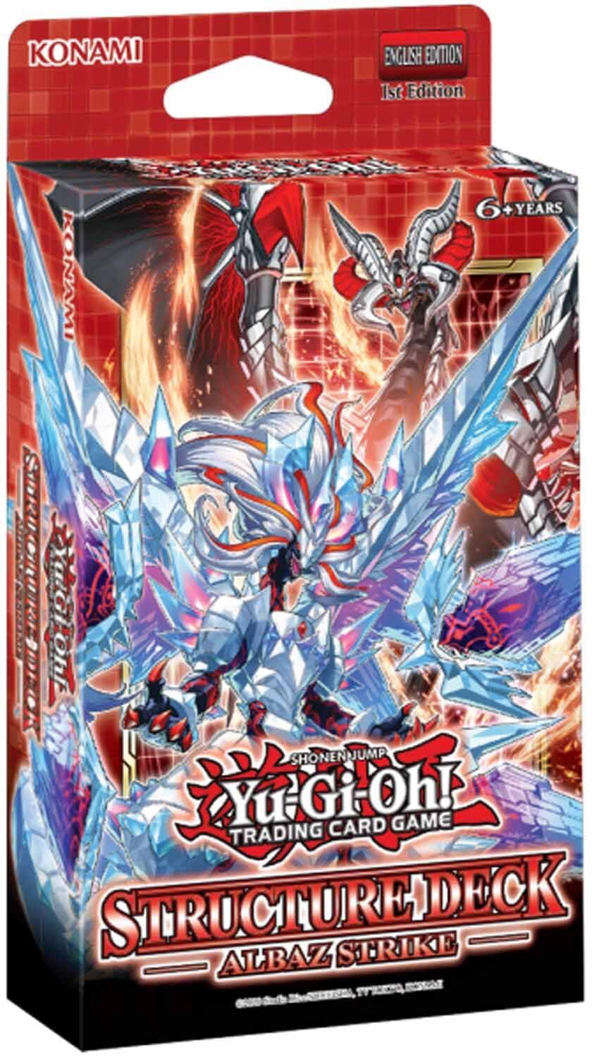 Konami Yu-Gi-Oh! Albaz Strike Structure Deck cover art highlighting fusion-themed duels