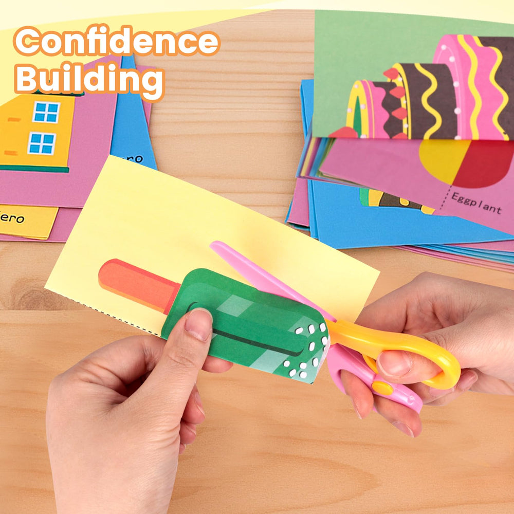 Koogel 120 sheets paper cutting activity book supports creativity and motor practice.