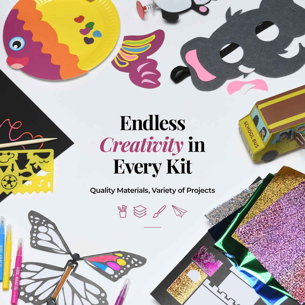 Kool Krafts travel-friendly kit designed for on-the-go crafts.