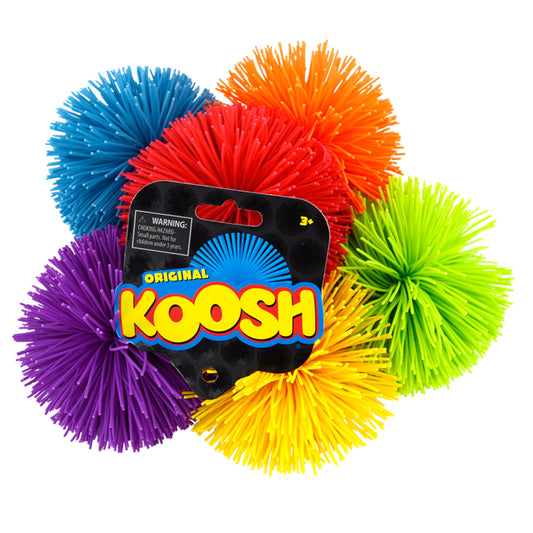 Koosh Balls 3 Inch assorted colors pack for versatile indoor and outdoor play.