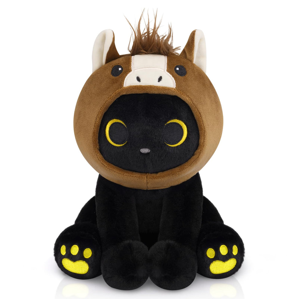 KOPHINYE black cat plush 8-inch cuddly companion for imaginative play