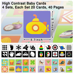 Kopokita colorful planes cards designed to train visual tracking in babies.
