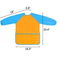 Kopokita Kids Art Smock back view with Velcro closure for easy wear