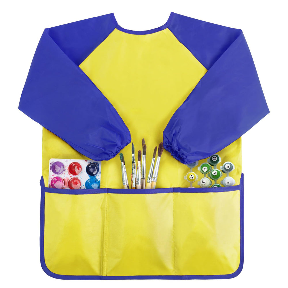 Kopokita Kids Art Smock with front pocket for markers and small tools, showcasing practicality.