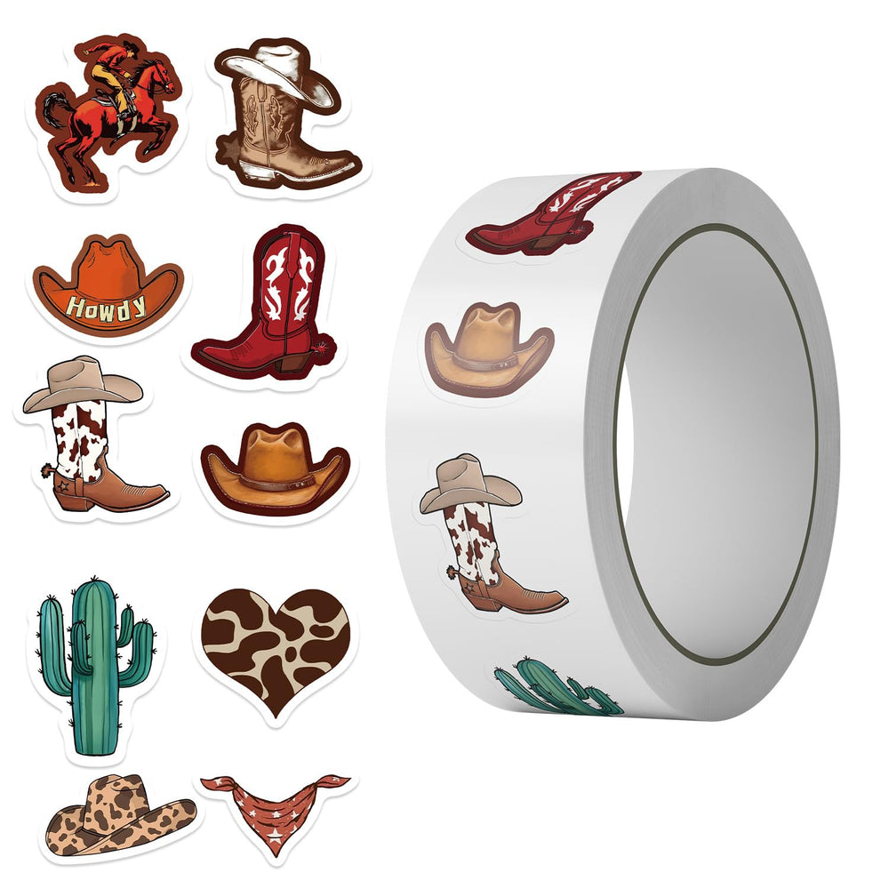 KOPTOP Western party decor stickers upgrade invitations and goodie bags