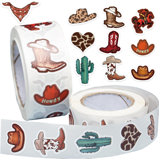 KOPTOP Western hats design stickers for easy notebook and bottle decoration