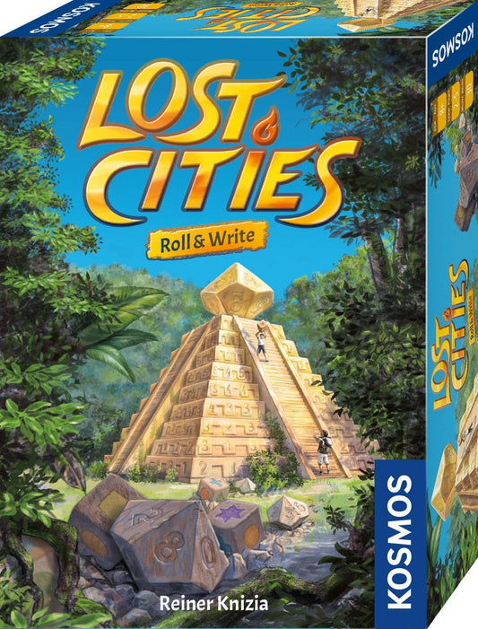 Thames & Kosmos Lost Cities Roll & Write box art for on-the-go play.