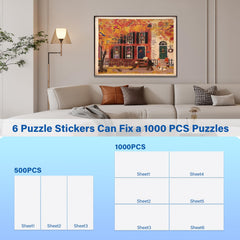 KOSTBAR puzzle glue sheets with strong adhesive keep pieces securely in place.