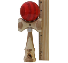 Kotaro Pro Bamboo Kendama in hand during trick practice highlighting balanced feel.