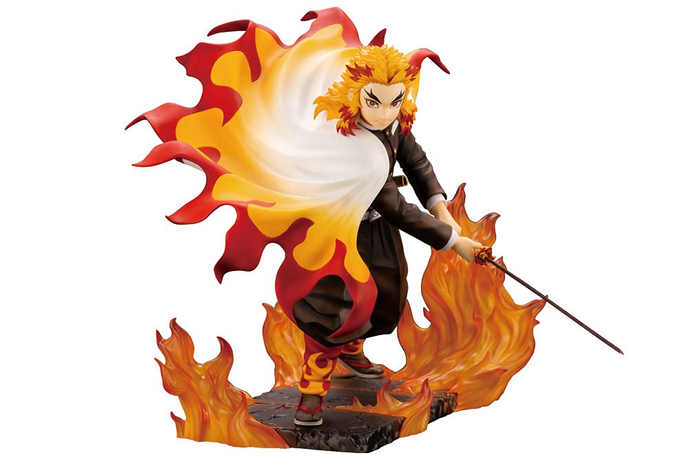 Kotobukiya PP927 Demon Slayer Kyojuro Rengoku figure on base for shelf display