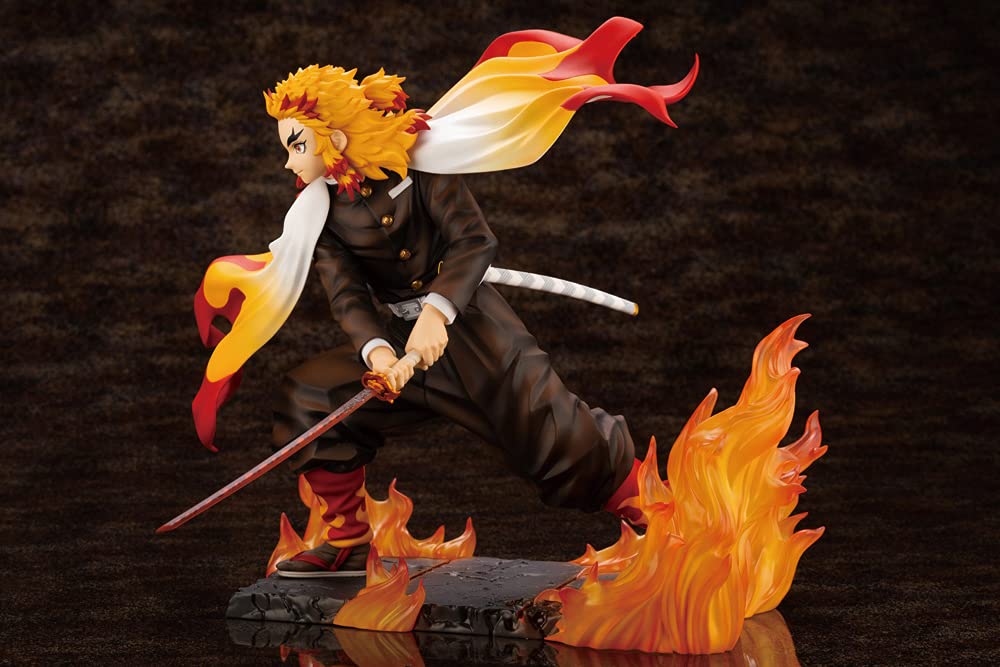 Kotobukiya PP927 Demon Slayer Kyojuro Rengoku figure with pose details for collectors