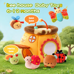 Koty Bee House sensory toy features garden butterfly plush to boost recognition.