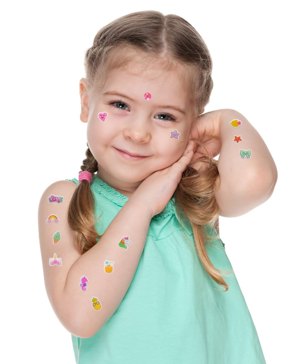 Koutey Stick-On Earrings child wearing for mess-free dress-up