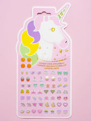 Koutey rainbow glitter stick-on earrings for quick party flair