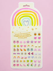 Koutey unicorn-sticker earrings for kids, easy-to-apply whimsical accessory.