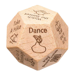 kowgical valentines date night dice cover with engraved heart motif, ideal for romantic gifting.