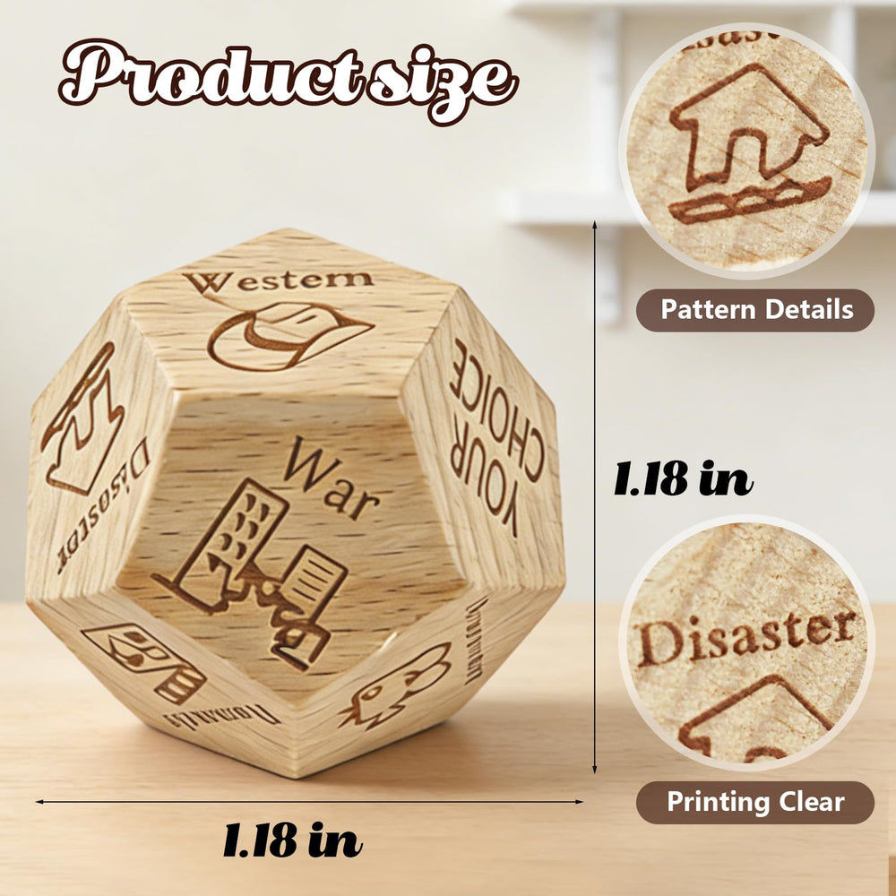 kowgical valentines gift dice closeup highlights craftsmanship and gift appeal