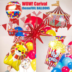 Kozee foil popcorn balloons add playful, sparkling accents for a fun mood.