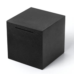Kozsort piggy bank for adults in black, welded stainless steel, built to last