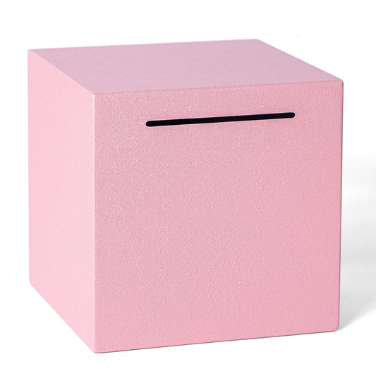 Kozsort piggy bank pink stainless steel for adult savings and dΓ©cor.