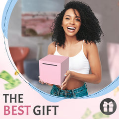 Kozsort pink piggy bank keeps savings safe until you break to access.