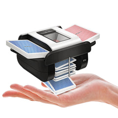 KPAW automatic card shuffler front view for quick one-press shuffles.