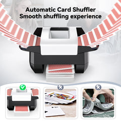 KPAW Card Shuffler compact size for easy packing at family game night.