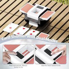 KPAW Card Shuffler operates quietly during casual games for focus.