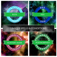 Kraftex color-coded reference cards simplify quick spell tracker identification.