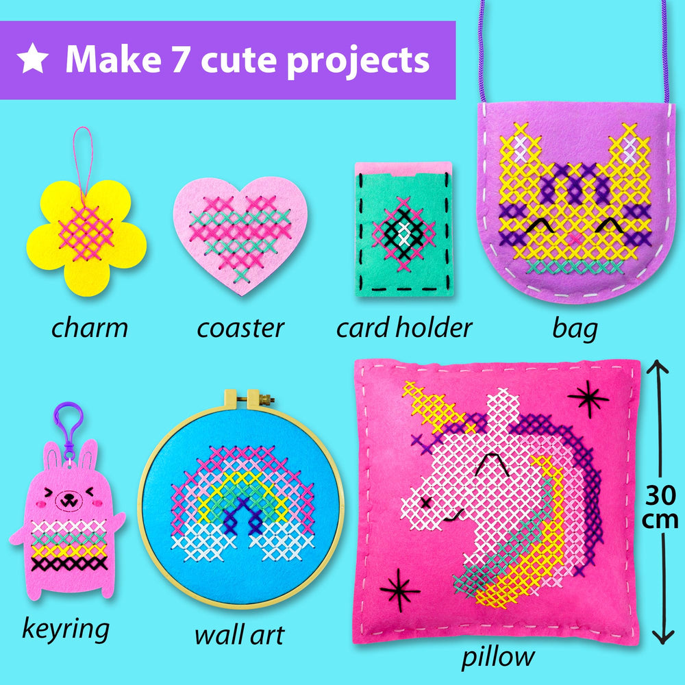 KRAFUN pre-punched felt sheets with clean holes for mess-free sewing