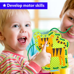KRAFUN lacing card crocodile blends play with patterning.