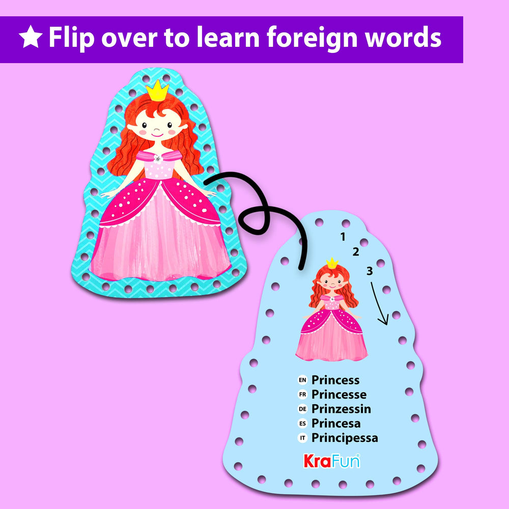 KRAFUN Lacing Cards Kit Box with tools and instructions for easy start.