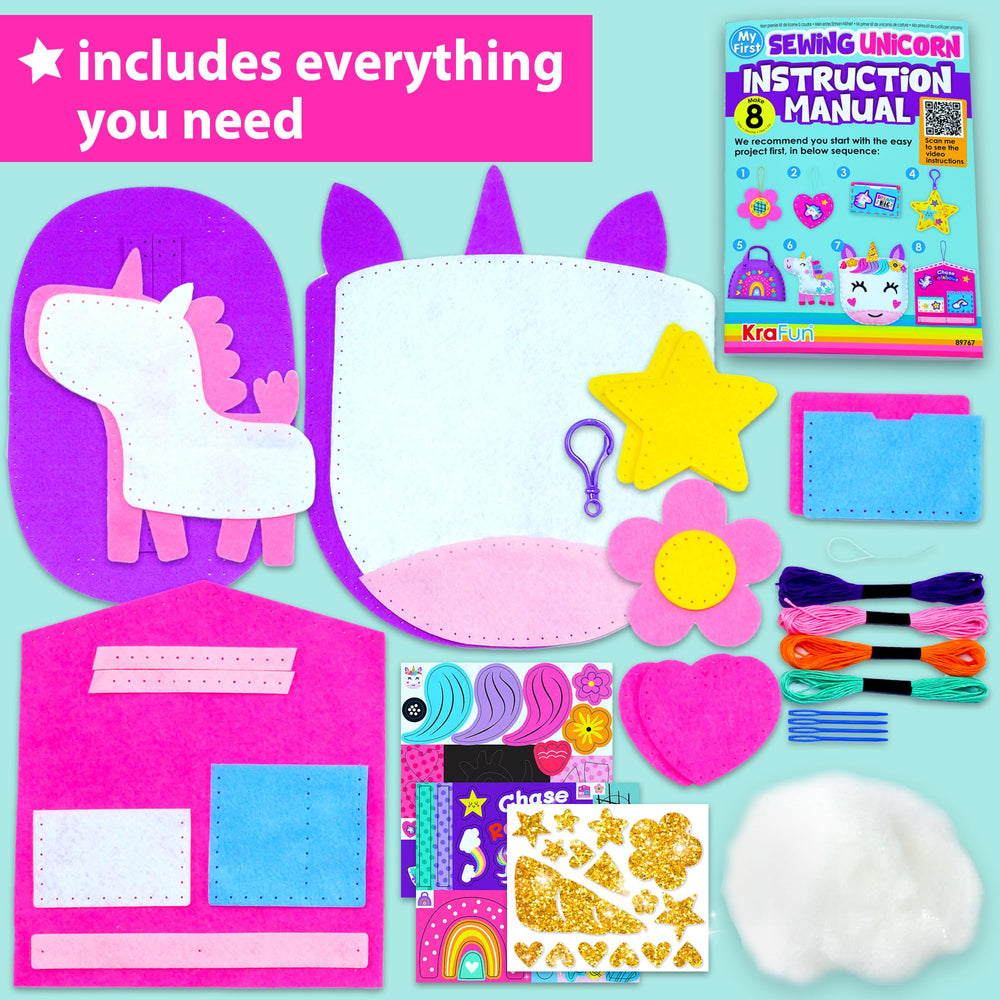 KRAFUN My First Unicorn soft pillow for comforting naptime and decor.