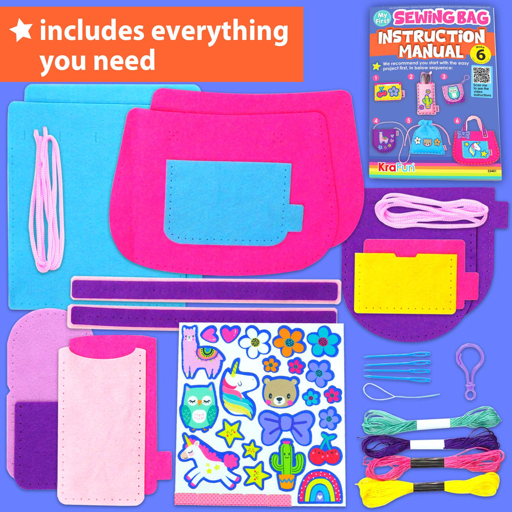 KRAFUN Six easy bag projects with all pieces included for beginners.