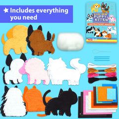 KRAFUN tools included ensures safe, mess-free stitching for young crafters.