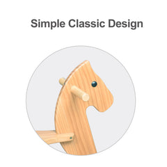 KRAND rocking horse backrest safety supports comfortable, secure rides for kids.