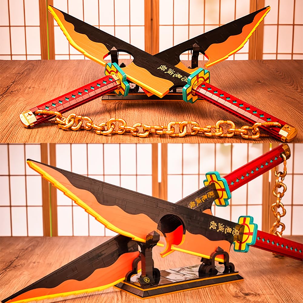 Kravkind display sword kit ready for shelf or desk.