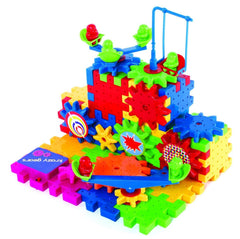 Krazy Gears merry-go-round promotes cooperative play and pattern recognition.