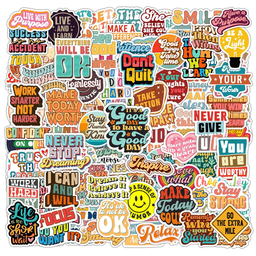 Krazy4K motivational stickers perfect for teens and kids as party favors and gifts.