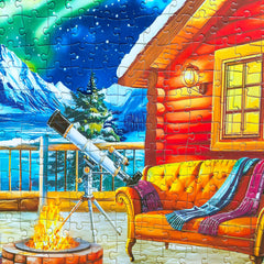 Kribin resting dogs scene creates warm puzzle mood.