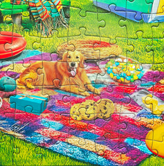 Kribin lakeside puzzle poster included guides assembly and display after completion