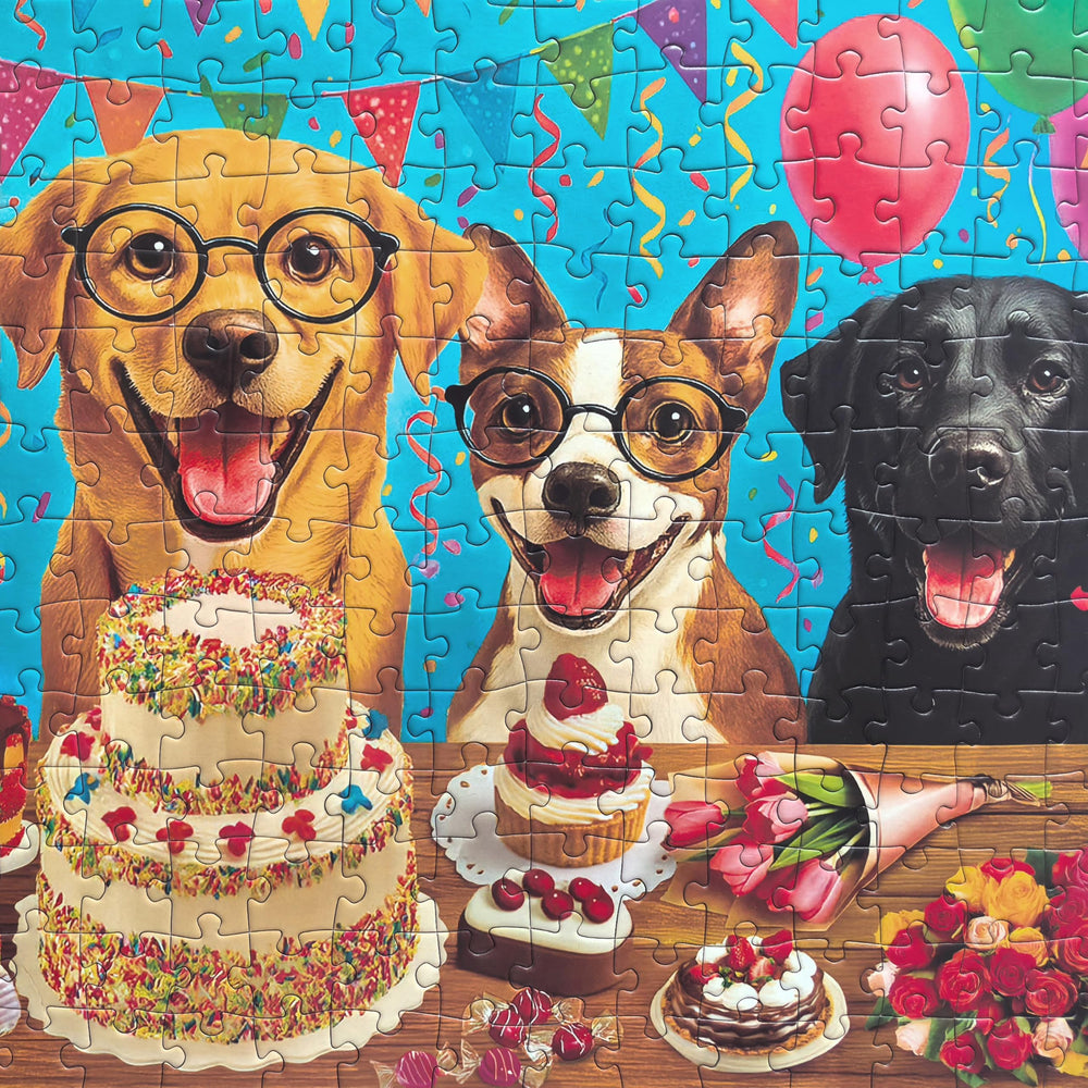 Kribin puzzle assembly scene with large pieces for group play