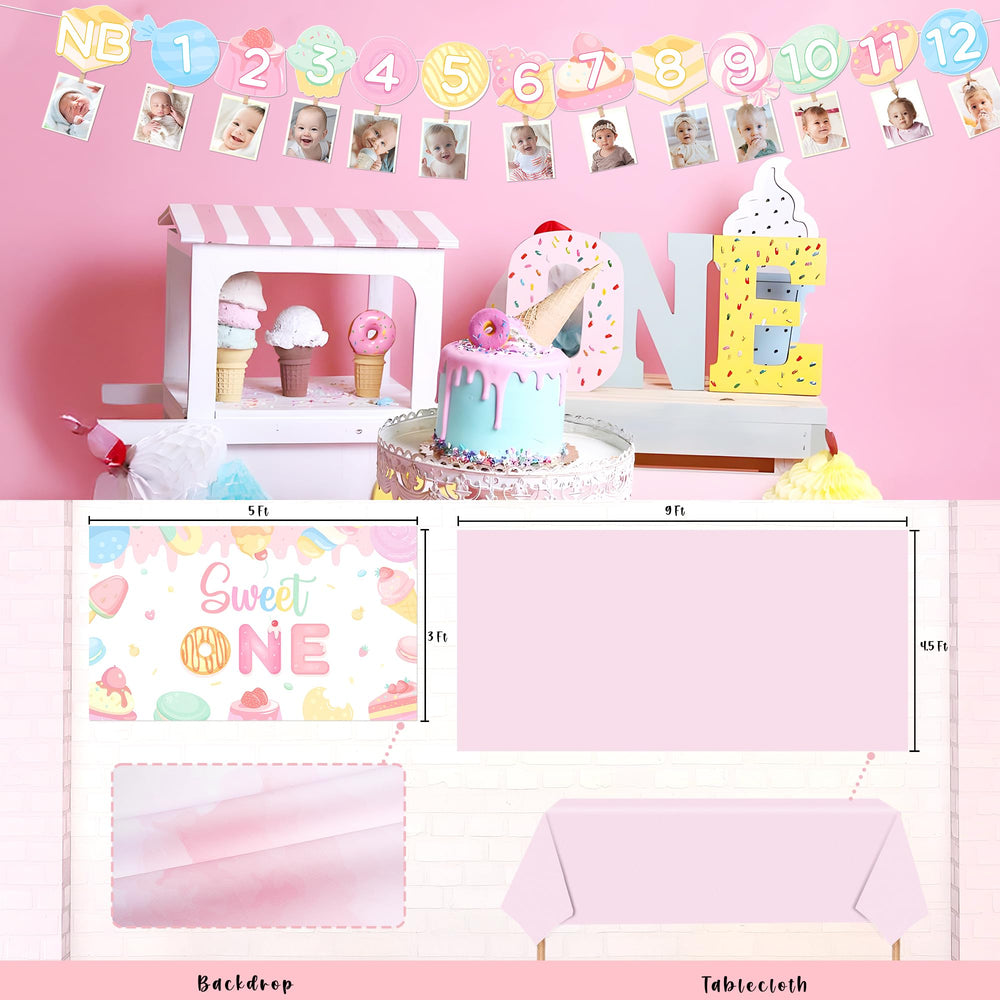 Kriyokiaa Sweet One cardstock dessert pieces add playful details.