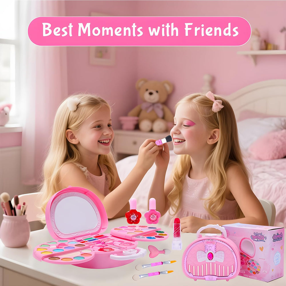 Kryonixty Kids Makeup Kit eye shadows deliver wide color options for creative looks.