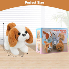 KSABVAIA plush Saint Bernard toy easy battery setup for quick play