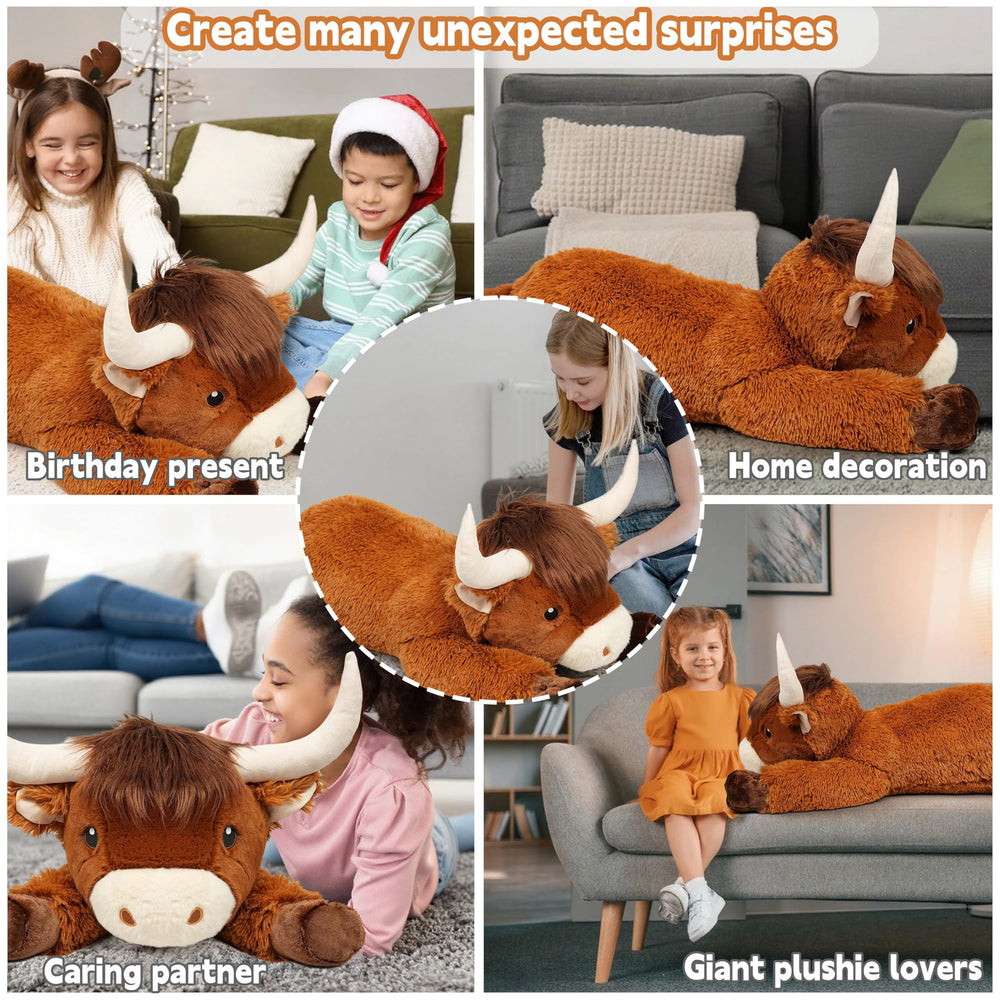 Ksidzas Highland Cow plush gift-ready presentation perfect for birthdays or holidays