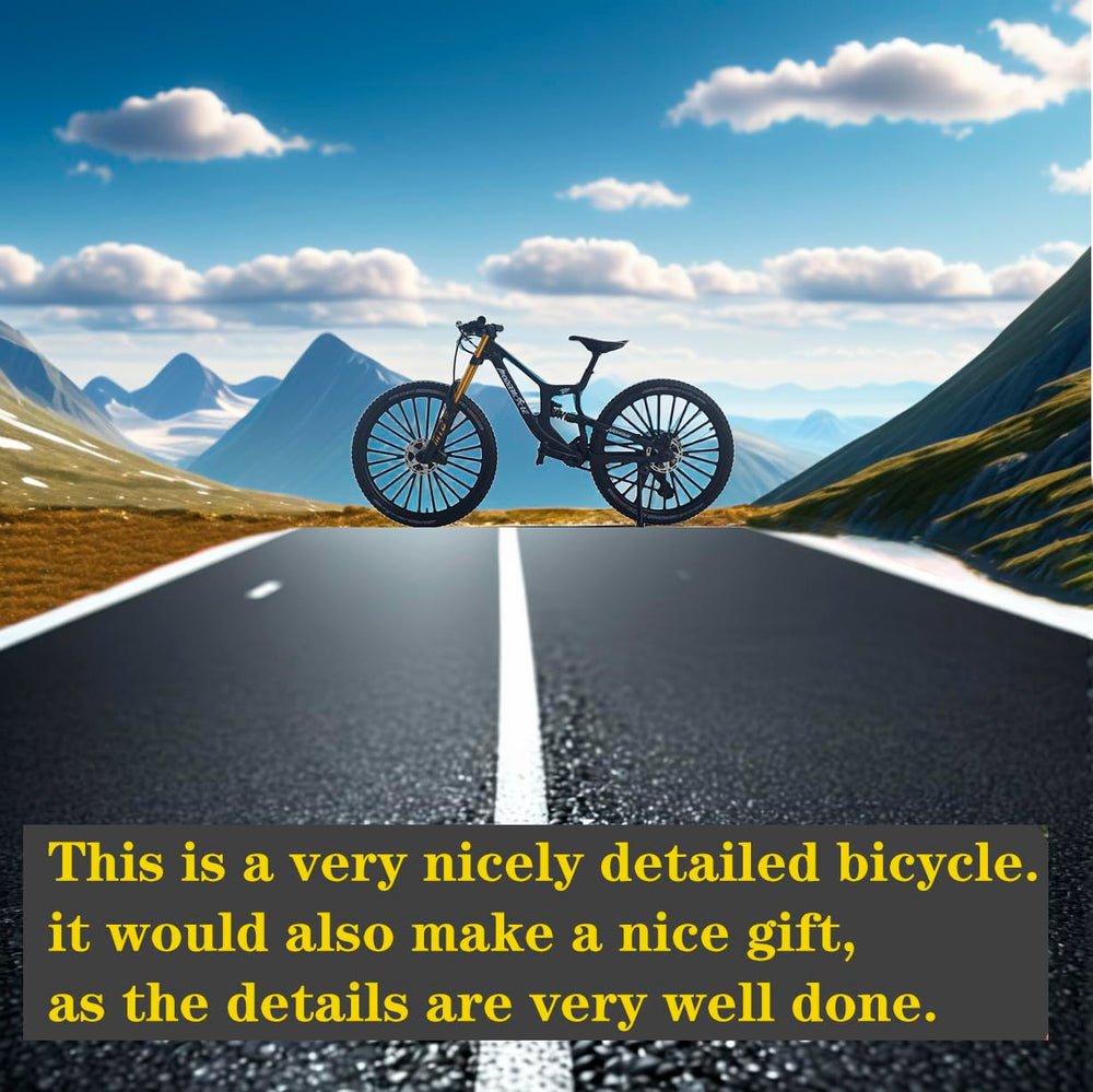 Pedal-action close-up showcases belt-drive realism in a miniature bike.